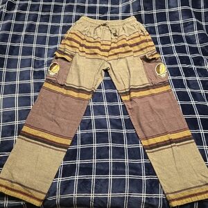 Grateful Dead Gypsy Rose MENS Striped Pants in Brown and Tan